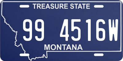 MT license plate 994516W