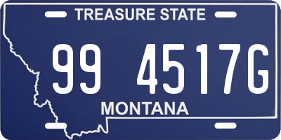 MT license plate 994517G