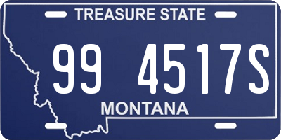 MT license plate 994517S