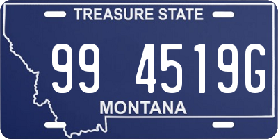 MT license plate 994519G