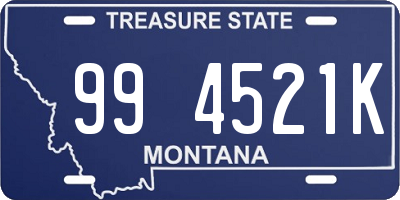 MT license plate 994521K