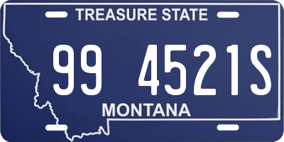 MT license plate 994521S