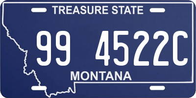 MT license plate 994522C