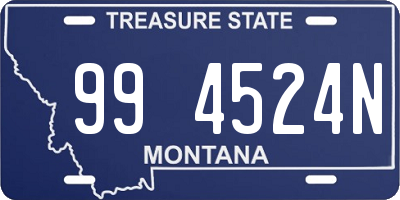 MT license plate 994524N