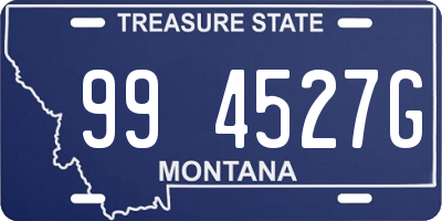 MT license plate 994527G