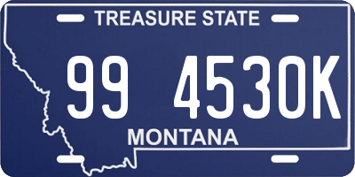 MT license plate 994530K