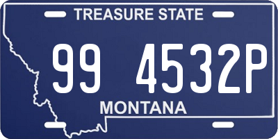 MT license plate 994532P