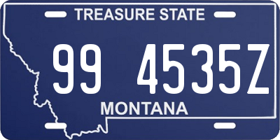 MT license plate 994535Z