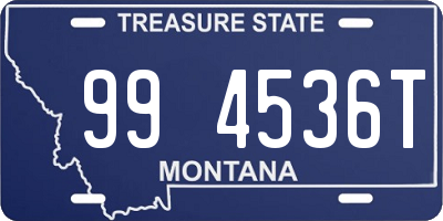 MT license plate 994536T