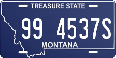 MT license plate 994537S