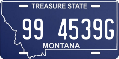 MT license plate 994539G