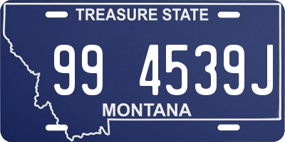 MT license plate 994539J