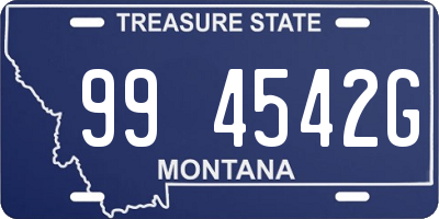 MT license plate 994542G