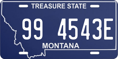 MT license plate 994543E