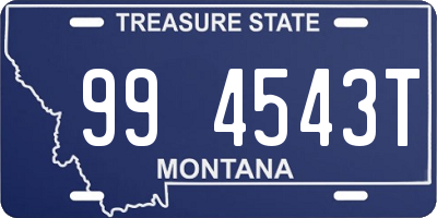 MT license plate 994543T