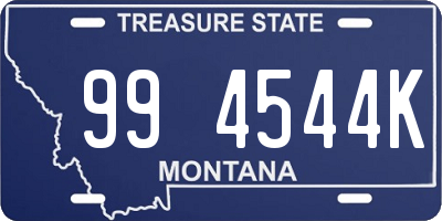 MT license plate 994544K