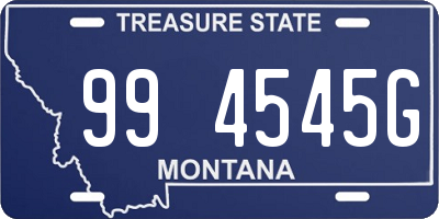 MT license plate 994545G