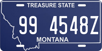 MT license plate 994548Z