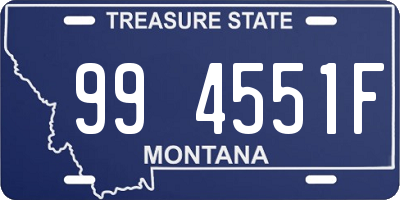 MT license plate 994551F