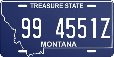 MT license plate 994551Z