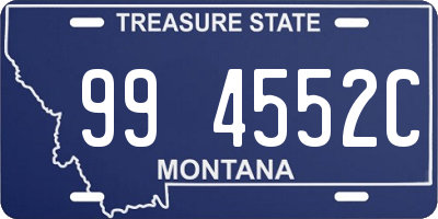 MT license plate 994552C