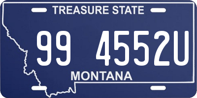 MT license plate 994552U