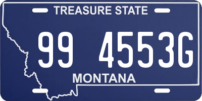 MT license plate 994553G