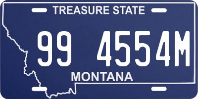 MT license plate 994554M