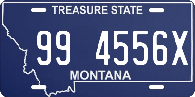 MT license plate 994556X