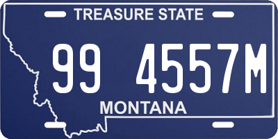 MT license plate 994557M