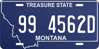 MT license plate 994562D