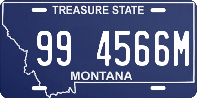 MT license plate 994566M