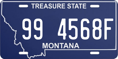 MT license plate 994568F