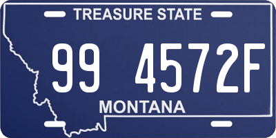 MT license plate 994572F