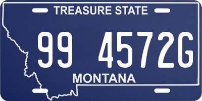 MT license plate 994572G