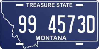 MT license plate 994573D