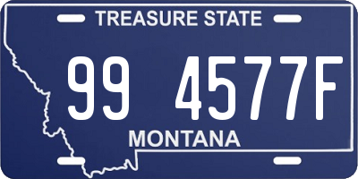 MT license plate 994577F