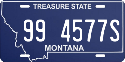 MT license plate 994577S