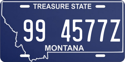 MT license plate 994577Z