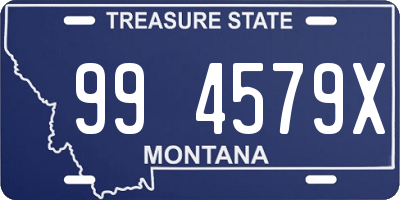 MT license plate 994579X