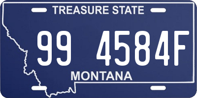 MT license plate 994584F