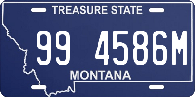 MT license plate 994586M