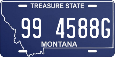 MT license plate 994588G