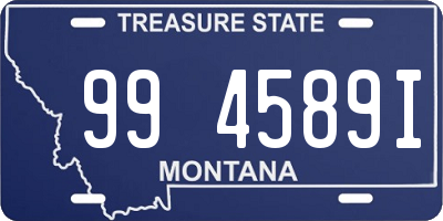 MT license plate 994589I