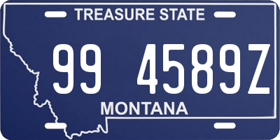 MT license plate 994589Z