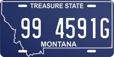MT license plate 994591G