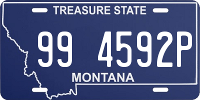 MT license plate 994592P