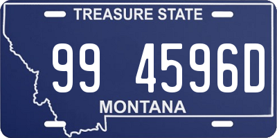 MT license plate 994596D