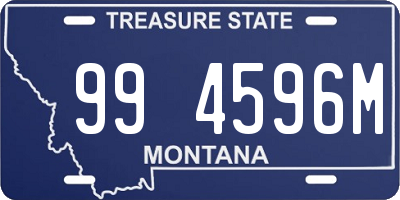 MT license plate 994596M