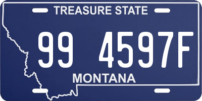 MT license plate 994597F